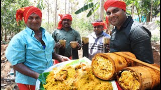 GFC Bamboo Quail Biryani  ಬಂಬೂ ಬಿರಿಯಾನಿ Village Cooking Kannada  Full Meals [upl. by Rutherfurd]