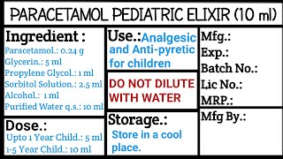 Paracetamol Pediatric Elixir Pharmaceutics I Practical Pharma Realm Mortar amp Pestle [upl. by Adnilra]