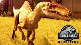 NEW SPINORAPTOR HYBRID  ALL SKINS JURASSIC WORLD EVOLUTION [upl. by Carlina828]