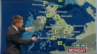 BBC Weather for the Week Ahead  12th July 09 [upl. by Wallraff]