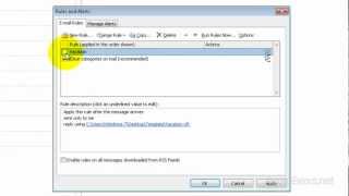 Set Auto Reply Message in Outlook 2010 [upl. by Ganny]