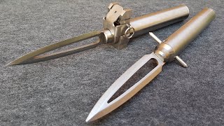 Two different homemade Ballistic Knives in Action [upl. by Poppas]