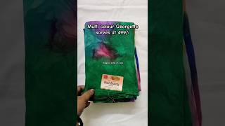 Multi colour Georgette sarees for orders9888733358 nandhucollections georgettesarees [upl. by Gnouh147]