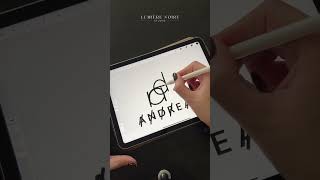 Andreas  Procreate Name Logo Design 💫 logodesign designprocess adobeillustrator procreate [upl. by Ahtaela445]