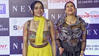 Manisha Rani and Mannara Chopra arrives at Nexa Streaming Academy Awards 2024 [upl. by Daryl]