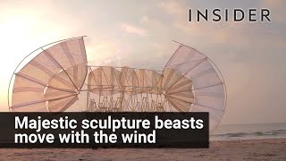 Theo Jansens Strandbeest wind sculptures [upl. by Trocki]