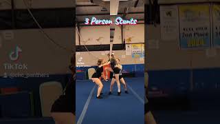 3 Person Stunt Ideas stunts easystunts 3personstunts cheerleading stuntideas partnerstunts [upl. by Oeramed470]