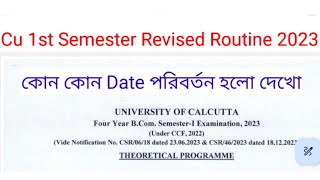 CU semester 1 CCF exam routine 2024  CU semester 1 exam routine  CU Semester 1 exam date  CU exam [upl. by Staffard521]