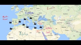 Countries and Trade Routes near Mediterranean Sea [upl. by Anayeek]