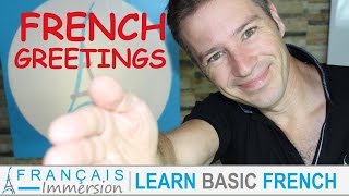 French GREETINGS Hello Bonjour – Les Salutations  FUN Learn French with Funny French Lessons [upl. by Eugine]