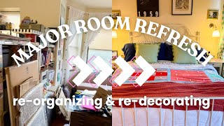 ROOM MAKEOVER  major room refresh organization and redecorating Bedroom and Home Office makeover [upl. by Uile]