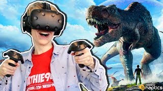 JURASSIC WORLD VR GAME  Ark Park HTC Vive  Haptic bHaptics Suit Gameplay [upl. by Dunc200]