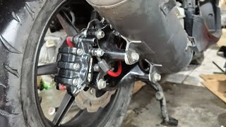 NMAX V1 SWING ARM GINAMIT SA AEROX V1 DISC BRAKE CONVERSION [upl. by Anitsej]