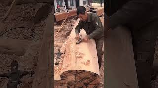 Woodworker planing wood process [upl. by Maryanna865]