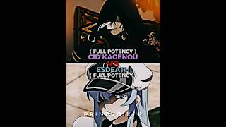 Cid Kagenou vs Esdeath  Eminence in Shadow amp Akame Ga Kill anime edit debate animeedit [upl. by Hayila915]