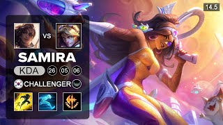 Samira vs Ezreal ADC  KR Challenger  Patch 145 Season 14 [upl. by Adnaloy]