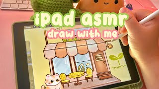 IPAD ASMR 🌷 Draw With Me No Talking No Music [upl. by Etteyniv]