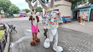 A Rainy amp Empty Day At Six Flags Over Texas  Unusual Dark Ride With Worst Coffee EVER  Summer 2024 [upl. by Nadnal]