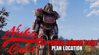 QUICK GUIDE NukaCola Power Armor Paint Plan  Location  Fallout 76 [upl. by Gabi885]