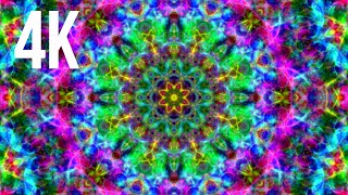 8 Hours 4k Kaleidoscope Calming Ambient Music and Visual TieDye Screensaver to Soothe Your Senses [upl. by True771]