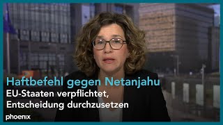 ZDFKorrespondentin Schaefers zum Haftbefehl gegen Netanyahu [upl. by Moor]