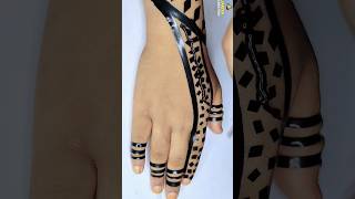 How To Apply Cello Tape Mehndi Design mehndi hennatattooshort [upl. by Nelrah495]