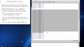 Python 21 Break and Continue [upl. by Esylla994]