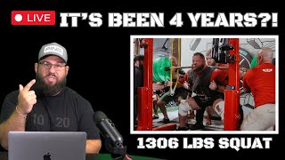 LIVE Building the biggest squat of all time 1306 LBS Squat Anniversary [upl. by Llerahs]