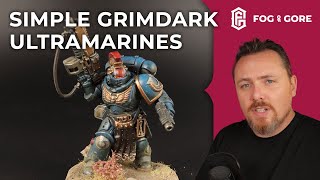 Painting a grimdark Ultramarines Primaris Lieutenant just drybrushing detailing and washing [upl. by Kenweigh]