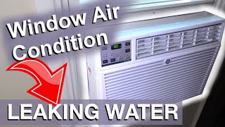 Leaking Window AC indoors How to fix water leaky Air Condition [upl. by Florida]