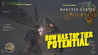 The BOW Has TOP TIER Potential And Damage In WILDS  Monster Hunter Wilds Bow Gameplay [upl. by Naitsirk]