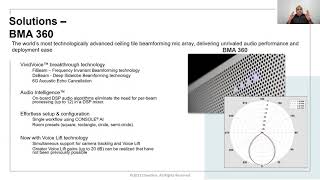 Deep Dive BMA360  BMA 360 Ceiling Tile Beamforming Microphone Array with Voice Lift Technology [upl. by Olsewski]