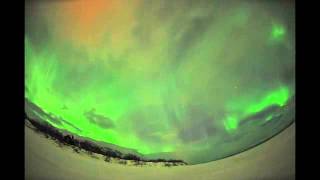 Bright Auroras Shine Through Clouds Over Sweden  Video [upl. by Felten]