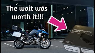 BMW R 1250 GS and the new BMW Connected Ride Cradle Quick unboxing and installation [upl. by Miguelita217]