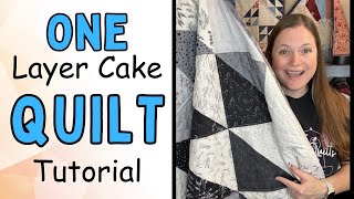 Make a One Layer Cake Quilt  Start to Finish Quilt Tutorial [upl. by Airamak]