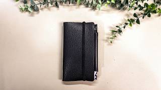 My Planner Wallet Everyday Carry  Plotter Narrow in Shrink Leather  1 month setup update [upl. by Rybma]