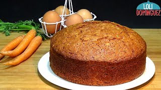 Cómo hacer el mejor y más fácil BIZCOCHO DE ZANAHORIAS O CARROT CAKE  Recetas  Loli Domínguez [upl. by Ennahteb416]