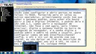 Como Configurar e Abrir Portas no Modem Oi Velox Telsec TS9000 [upl. by Tad]