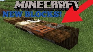 NEW MINECRAFT LOGS BUTTONS TRAPDOORS AND PRESSURE PLATES ARE HERE [upl. by Ayatnohs]