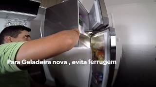 Envelopamento de Geladeira transparente para proteção da pintura [upl. by Lissi]