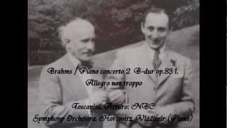 Brahms Piano concerto 2 Toscanini Arturo NBC Symphony Orchestra Horowitz Vladimir [upl. by Paik126]