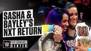 WWE Superstars SASHA BANKS and BAYLEY Return to NXT [upl. by Hcnarb]