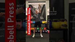 36 KG Kettlebell Press [upl. by Nawd554]