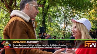 Todd interviews Parade Honoree Vivian Cardia at the 80th Annual Columbus Day Parade in NYC [upl. by Argella606]