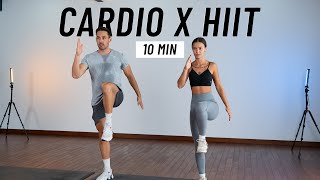 10 MIN CARDIO HIIT WORKOUT  ALL STANDING  Full Body No Equipment No Repeats [upl. by Louanna]