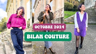 Bilan couture d’octobre  j’ai cousu de grosses pièces 😱😱 [upl. by Atsirhc]