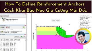 GeoSlope 2012 Tutorial Example 4 quotHow to define reinforcement anchorquot [upl. by Sib17]