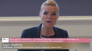 Inger Støjberg i åbent samråd om barnebrudesagen hele samrådet [upl. by Nahtnoj847]