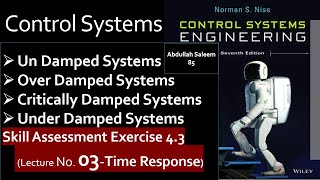 Under damped  Over damped  Critically damped  Un damped Systems  Second Order Control Systems [upl. by Hill264]