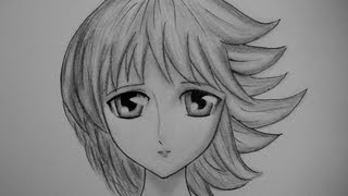 COMO DIBUJAR UN ROSTRO MANGA  DIBUJAR ROSTRO MANGA DE MUJER [upl. by Eillak]